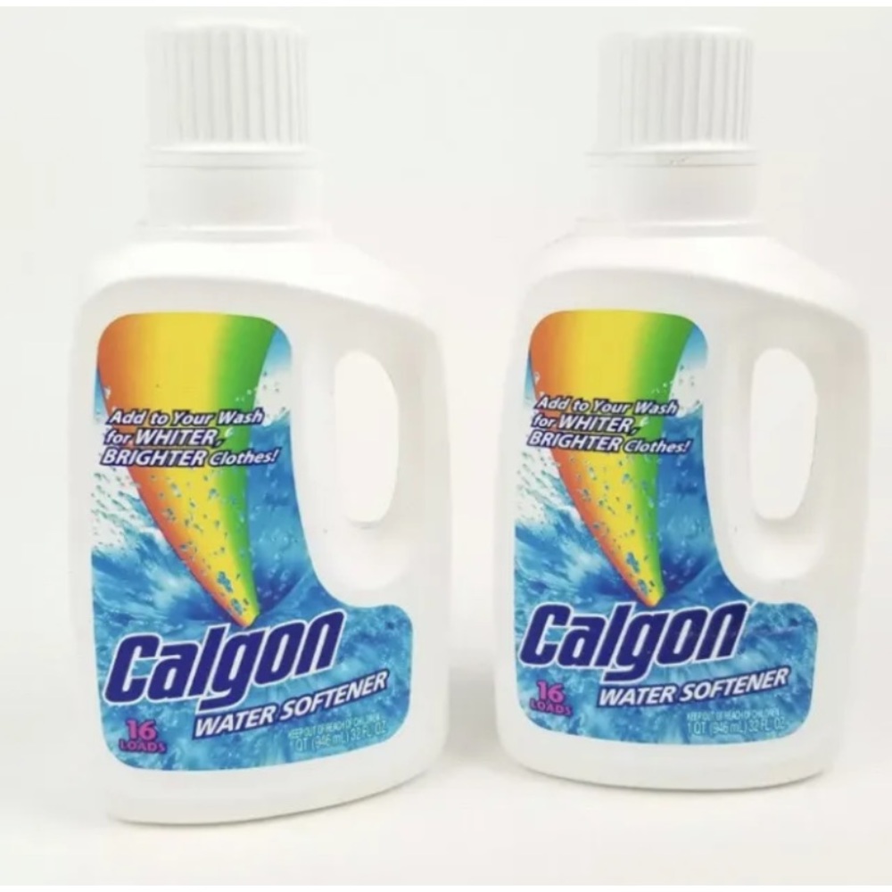 Lot Of 2 Calgon Liquid Water Softener Laundry Booster 32 Oz. Each Discontinued